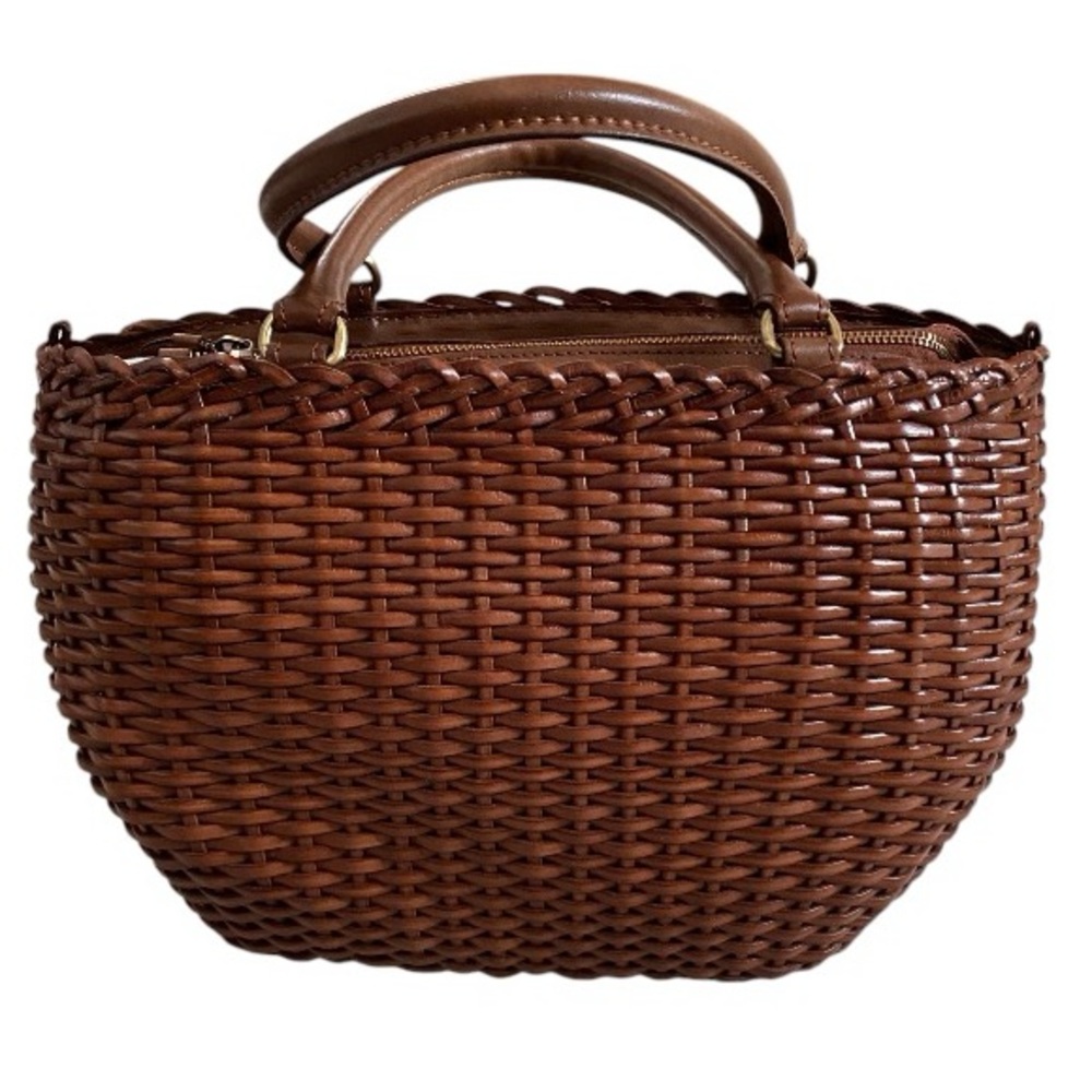 Menotti Firenze woven leather satchel-Made in Italy(STRAP REPLACED)